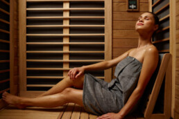 Woman in Infrared sauna