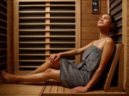 Woman in Infrared sauna