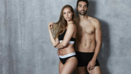 Fit couple in underware after getting cryoskin treatments